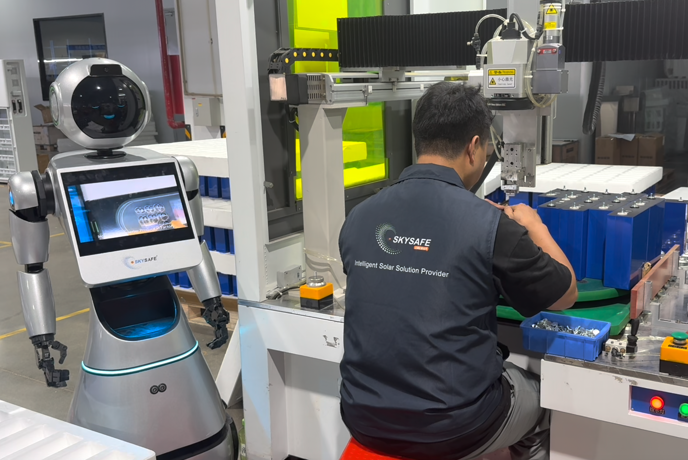 Sky-Robot Show You Around Safesky Factory Production Line